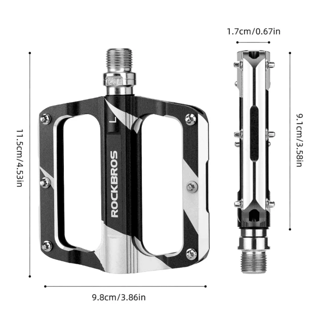 Педалі велосипедні Rockbros K306-BK MTB алюмінієві Black (5907769390746)