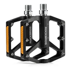 Педалі велосипедні Rockbros K371 алюмінієві світловідбивні герметичні Black