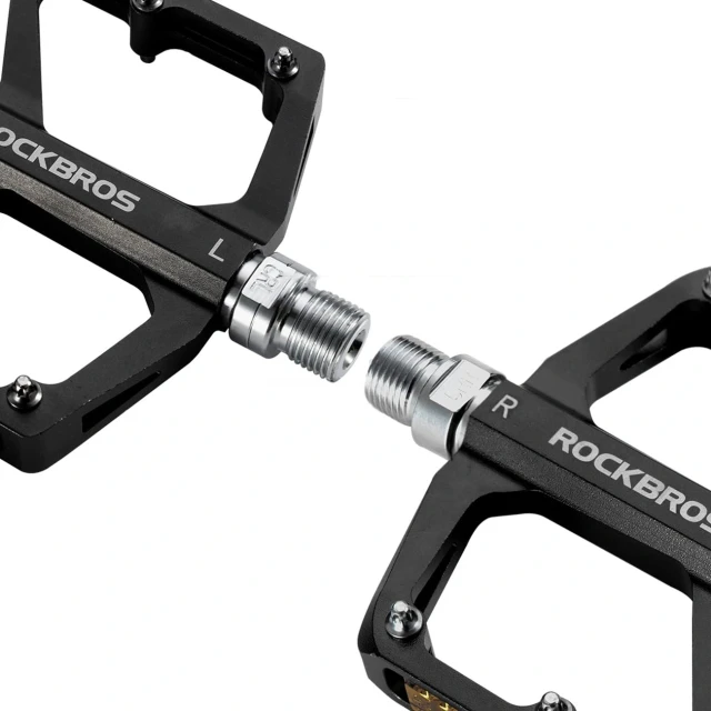Педалі велосипедні Rockbros K371 алюмінієві світловідбивні герметичні Black