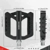 Педалі велосипедні Rockbros RK01 нейлонові Black