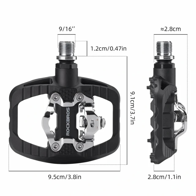 Педалі велосипедні Rockbros PD303 платформні Half-Lock Black (5907769390876)
