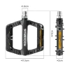 Педалі велосипедні Rockbros BP2501 нейлонові Black (5907769390883)