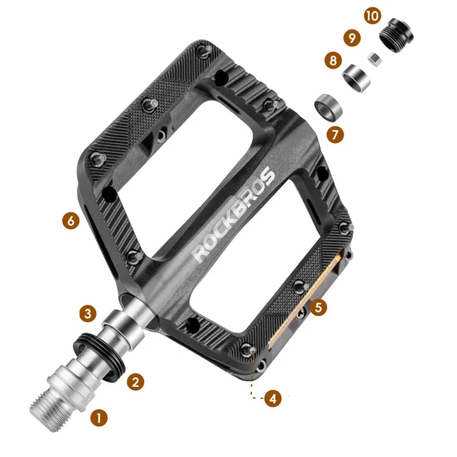Педалі велосипедні Rockbros BP2501 нейлонові Black (5907769390883)
