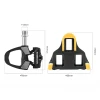 Блоки для педалей Rockbros RD9 SPD карбон/титан Black (5907769390890)