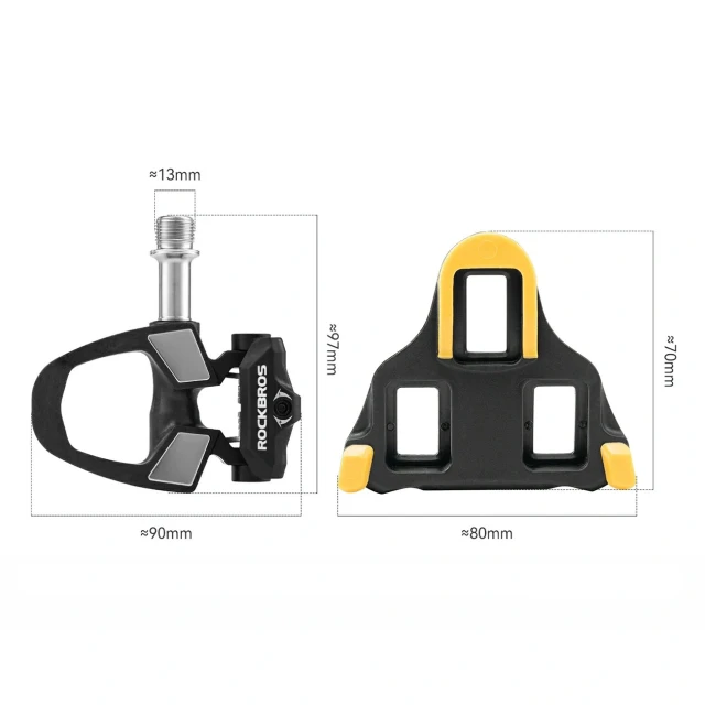 Блоки для педалей Rockbros RD9 SPD карбон/титан Black (5907769390890)