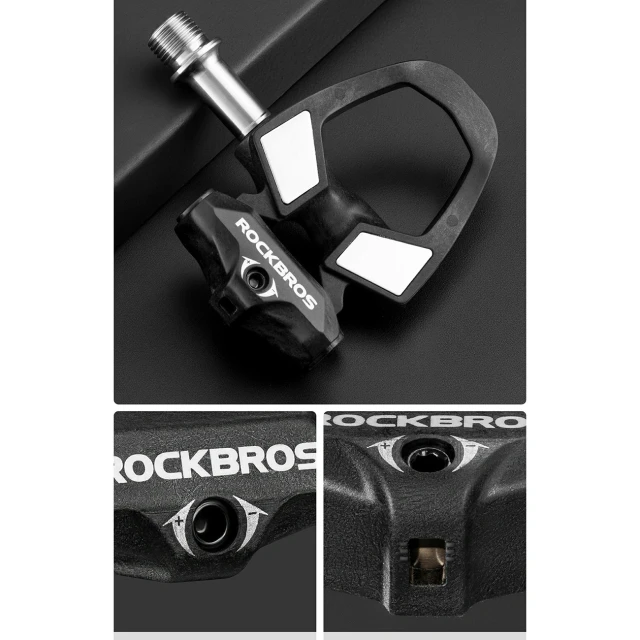 Блоки для педалей Rockbros RD9 SPD карбон/титан Black (5907769390890)