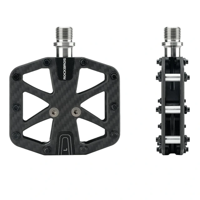 Педалі велосипедні Rockbros C525 карбонові платформені Black