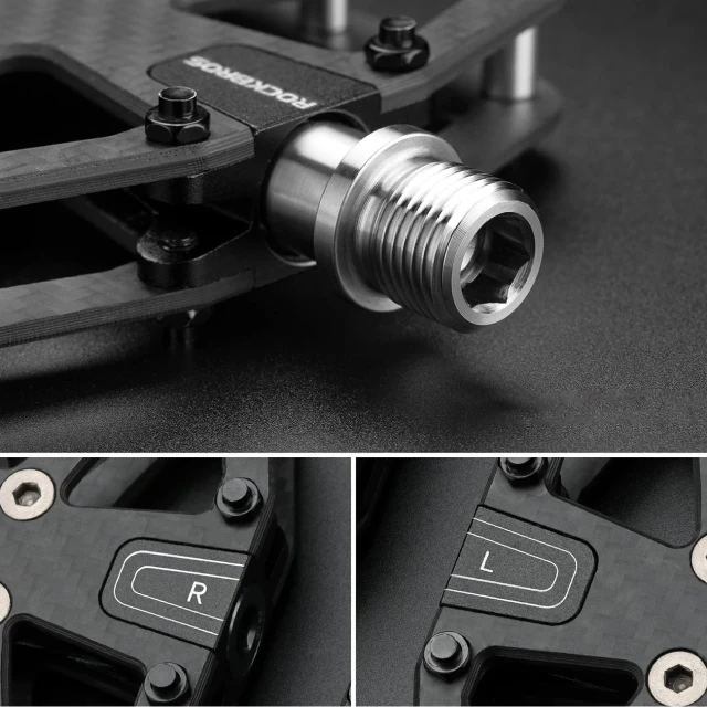 Педалі велосипедні Rockbros C525 карбонові платформені Black