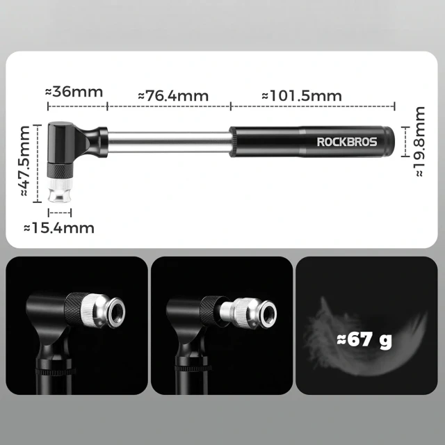 Набор инструментов Rockbros JG-PB-11 с помпой и мультитулом Black