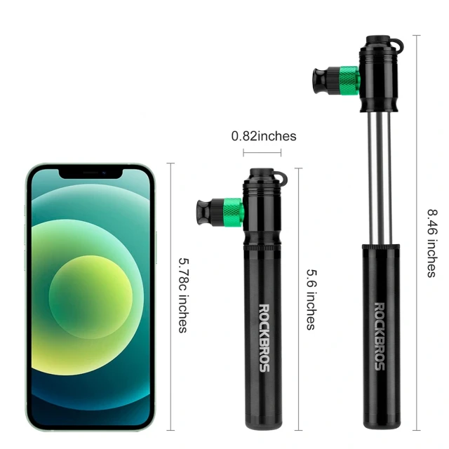 Насос CO2 Rockbros HQ-75D-CO2 ручний алюмінієвий Black (5907769391040)