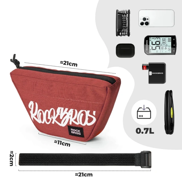 Сумка на кермо Rockbros G011 Flash Journey Red (5907769391323)