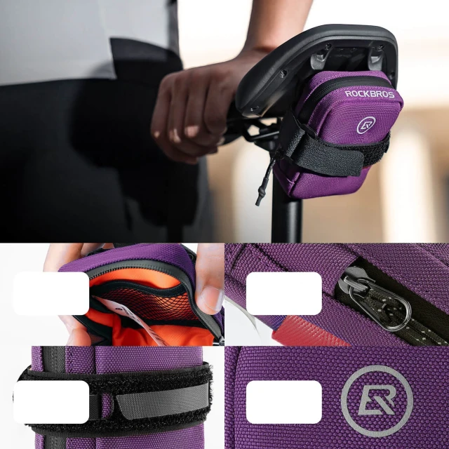 Сумка підсідельна Rockbros F006 мала Purple (5907769391477)