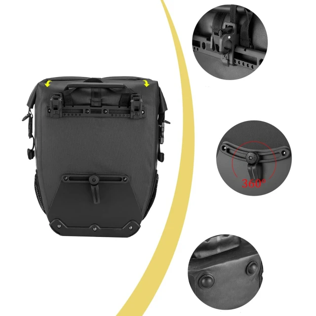 Сумка на багажник Rockbros AS-001 водонепроницаемая 27L Black (5907769391606)