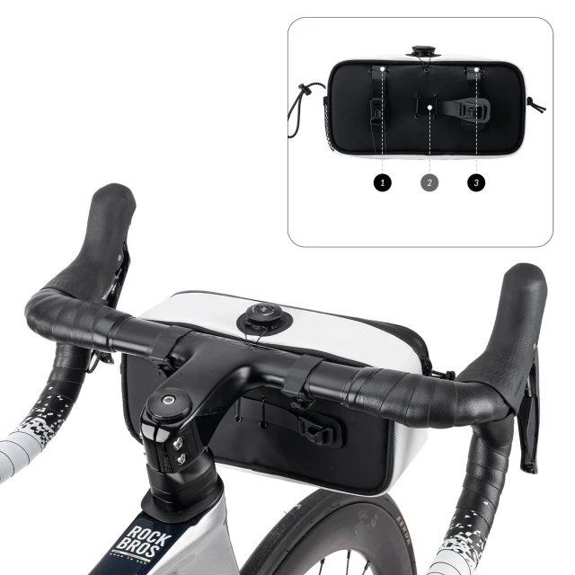 Сумка на кермо 1,9L Rockbros TL001 Road to Sky White (5907769391804)