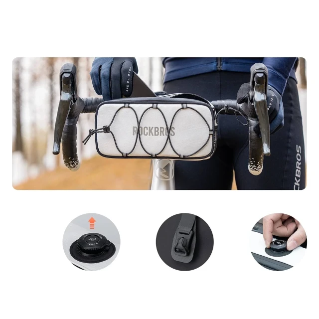 Сумка на кермо 1,9L Rockbros TL001 Road to Sky White (5907769391804)