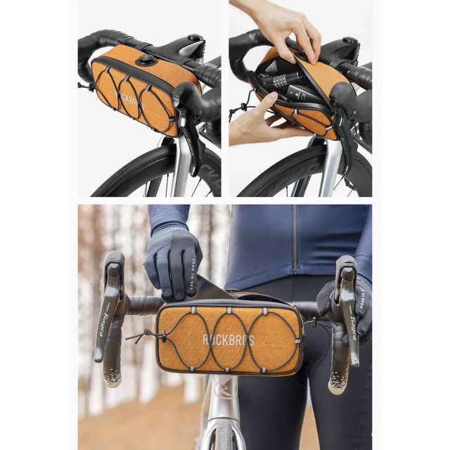 Сумка на кермо 1.9L Rockbros TL001 Road To Sky Orange (5907769391811)