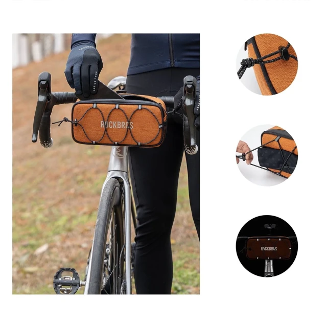 Сумка на кермо 1.9L Rockbros TL001 Road To Sky Orange (5907769391811)