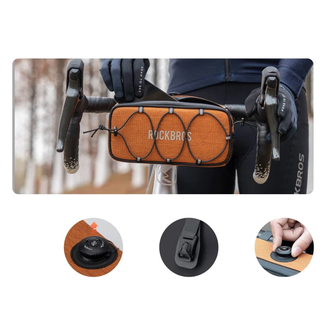 Сумка на кермо 1.9L Rockbros TL001 Road To Sky Orange (5907769391811)