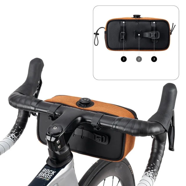 Сумка на кермо 1.9L Rockbros TL001 Road To Sky Orange (5907769391811)
