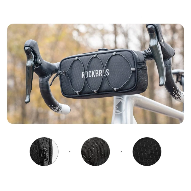 Сумка на кермо 1.9L Rockbros TL001 Road To Sky Black (5907769391842)