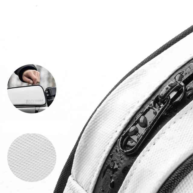 Сумка на раму 0,7L Rockbros TL004 ROAD TO SKY водонепроникна White (5907769391965)