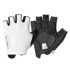 Рукавички велосипедні Rockbros TLS004 ROAD TO SKY короткі амортизуючі S White (5907769393013)