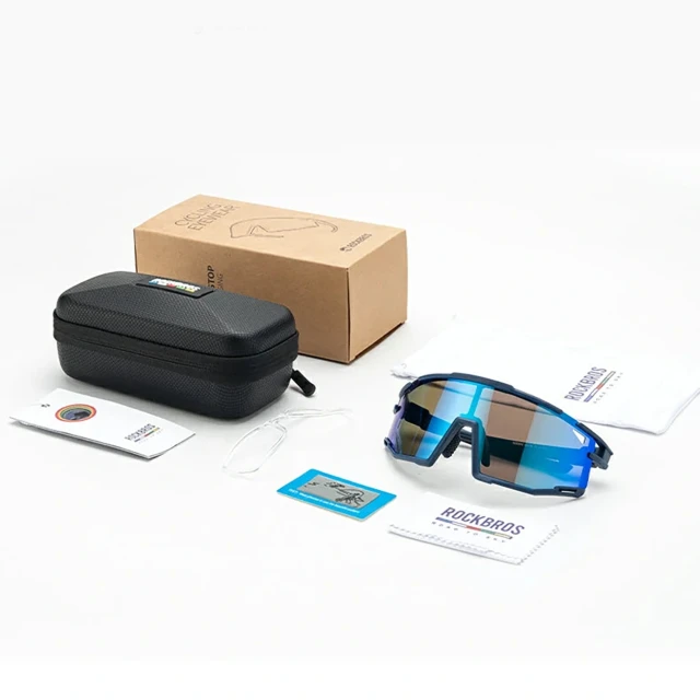 Окуляри велосипедні Rockbros SP258 ROAD TO SKY поляризаційні Blue (5907769393174)