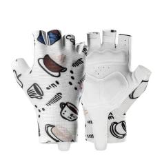 Рукавички велосипедні Rockbros S389 жіночі короткі амортизуючі L White (5907769394195)