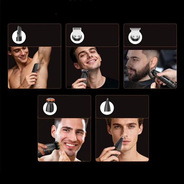 Тример MAXGROOM LK-892 багатофункціональний зі змінними насадками Black (5907769394263)