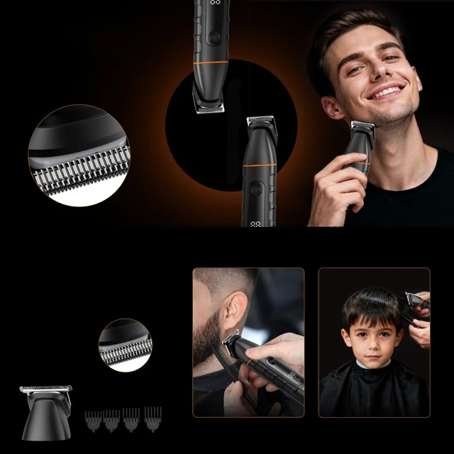 Тример MAXGROOM LK-892 багатофункціональний зі змінними насадками Black (5907769394263)