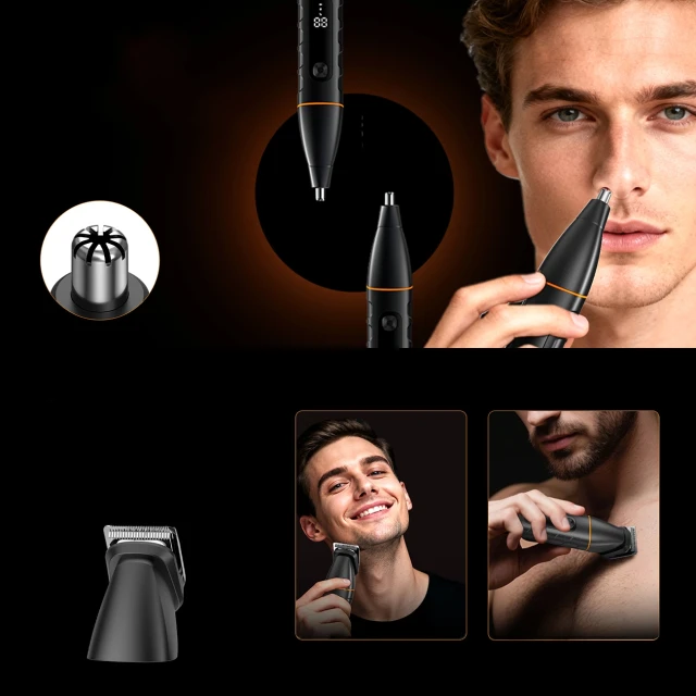 Тример MAXGROOM LK-892 багатофункціональний зі змінними насадками Black (5907769394263)