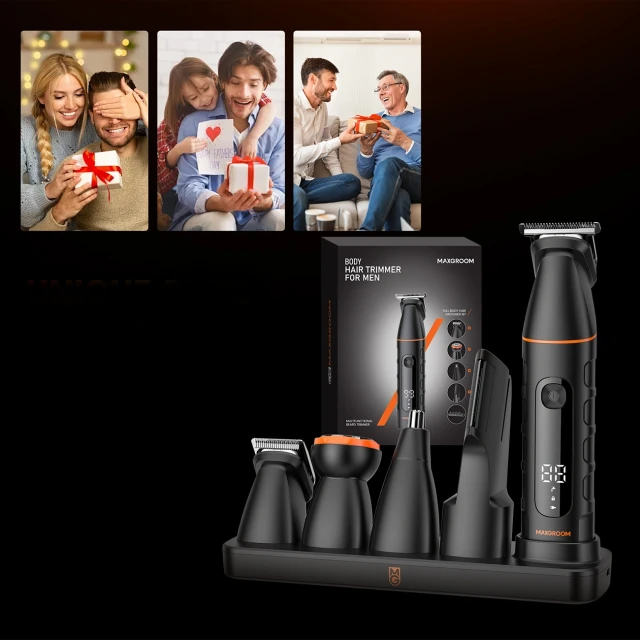 Тример MAXGROOM LK-892 багатофункціональний зі змінними насадками Black (5907769394263)