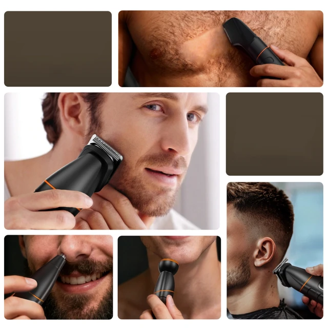 Тример MAXGROOM LK-892 багатофункціональний зі змінними насадками Black (5907769394263)