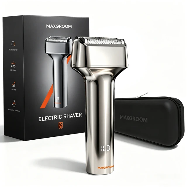 Електробритва MAXGROOM WF-2037D сітчаста IPX7 Silver (5907769394300)