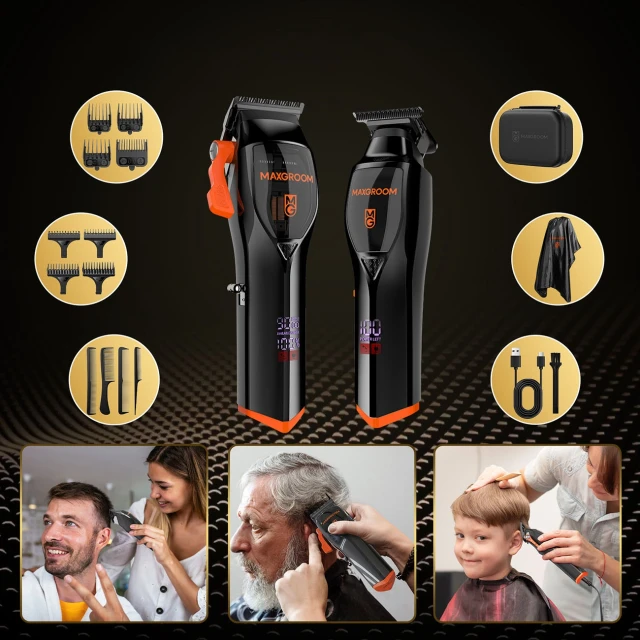 Машинка для стриження MAXGROOM WF-3908 багатофункціональна з триммером Black (5907769394317)