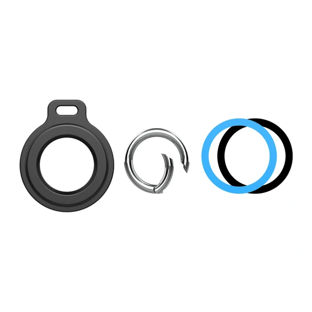 Чохол Hurtel для AirTag з пружинною застібкою (2 pack) Black (5907769394379)