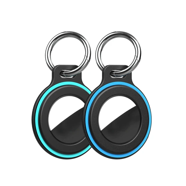 Чохол Hurtel для AirTag з пружинною застібкою (2 pack) Black (5907769394379)
