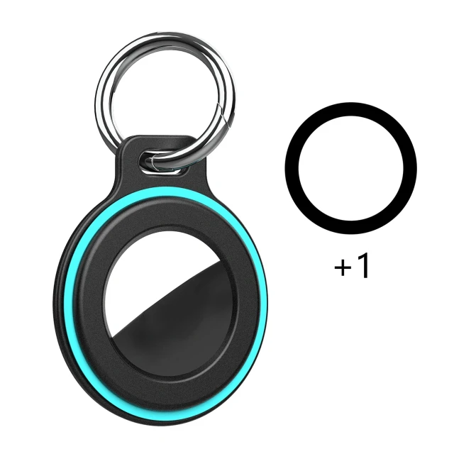Чохол Hurtel для AirTag з пружинною застібкою (2 pack) Black (5907769394379)