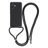 Чохол Hurtel з підкладкою з волокна та ремінцем crossbody для Samsung Galaxy A57 Black (5907769395291)