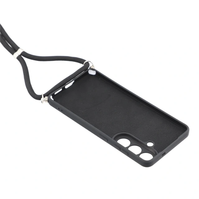 Чохол Hurtel з підкладкою з волокна та ремінцем crossbody для Samsung Galaxy A57 Black (5907769395291)