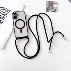 Чохол Hurtel iPhone 17 з крос-боді ремінцем MagSafe Black (5907769395338)
