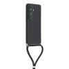 Чохол Hurtel Samsung Galaxy S26 з волокнистою підкладкою та крос-боді ремінцем Black (5907769395345)