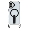 Чохол Hurtel iPhone 17 з підставкою короткий і довгий ремінці MagSafe Black (5907769395369)