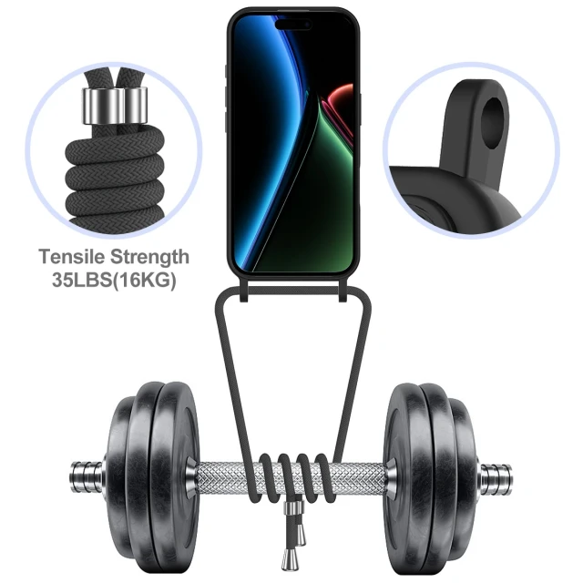 Чохол для iPhone 17 Hurtel TPU з тримачем для карти та смичкою Black (5907769395376)