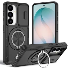 Чохол Hurtel Samsung Galaxy S26 з рухомою заслінкою камери та обертовою підставкою MagSafe Black (5907769395420)