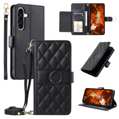 Чохол Hurtel Samsung Galaxy A37 5G шкіра портфель з функцією підставки та плечовим ремінцем Black (5907769395451)
