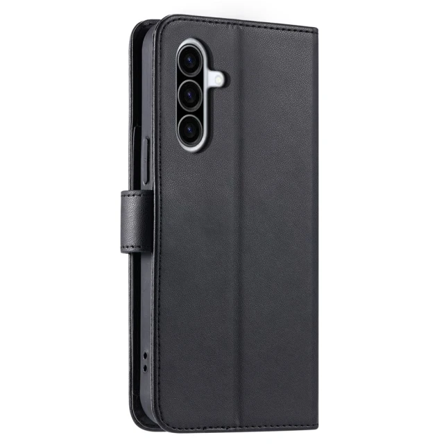Чохол Hurtel Samsung Galaxy A37 5G шкіра портфель з функцією підставки та плечовим ремінцем Black (5907769395451)