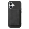 Чохол Hurtel iPhone 17 синтетична шкіра з відкріпним тримачем карт MagSafe Black (5907769395468)