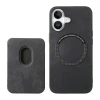 Чохол Hurtel iPhone 17 синтетична шкіра з відкріпним тримачем карт MagSafe Black (5907769395468)