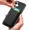 Чохол Hurtel iPhone 17 синтетична шкіра з відкріпним тримачем карт MagSafe Black (5907769395468)